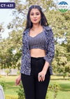 Nitya By Chansi Trendz Rayon Print Fancy Crop Top Wholesale In India